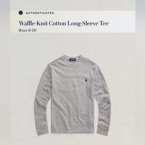 Polo Ralph Lauren Waffle-Knit Cotton Long-Sleeve Tee
